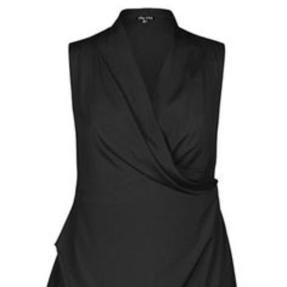 City Chic Elegant Black Asymmetrical Dress - Picture 1 of 16